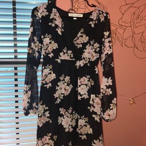 Black and pink dress